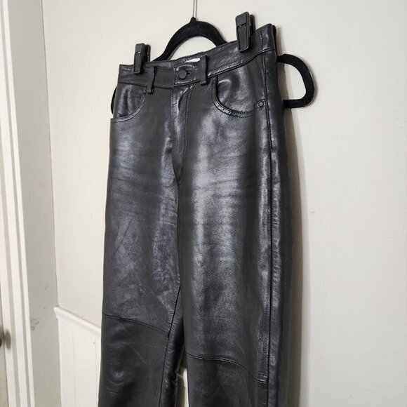 & OTHER STORIES Black Leather Pants - Picture 2 of 7